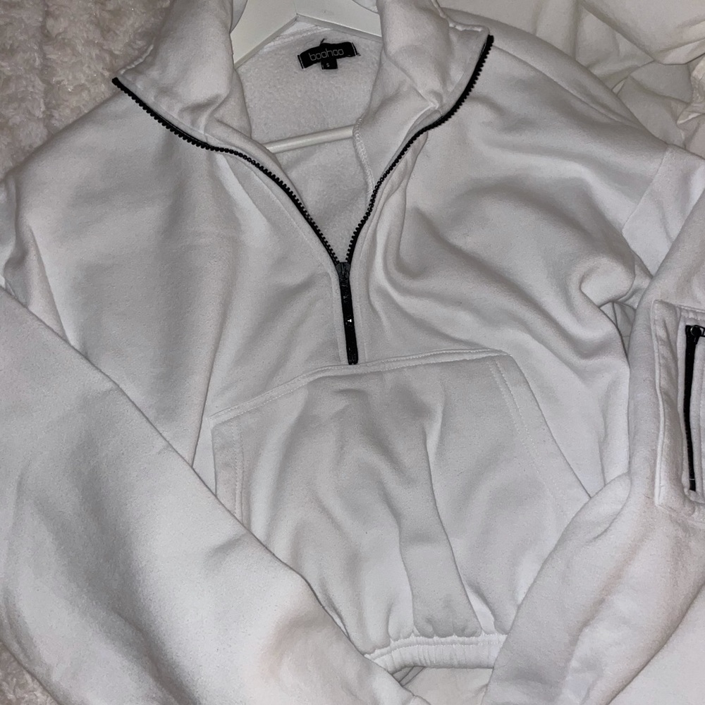 White Half Zip